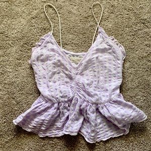 Urban Outfitters purple gingham summer top